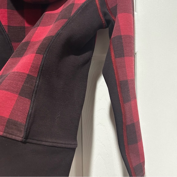 Flaw Lululemon Scuba Jacket Sz 4 Buffalo Check Lumberjacket - Picture 6 of 11